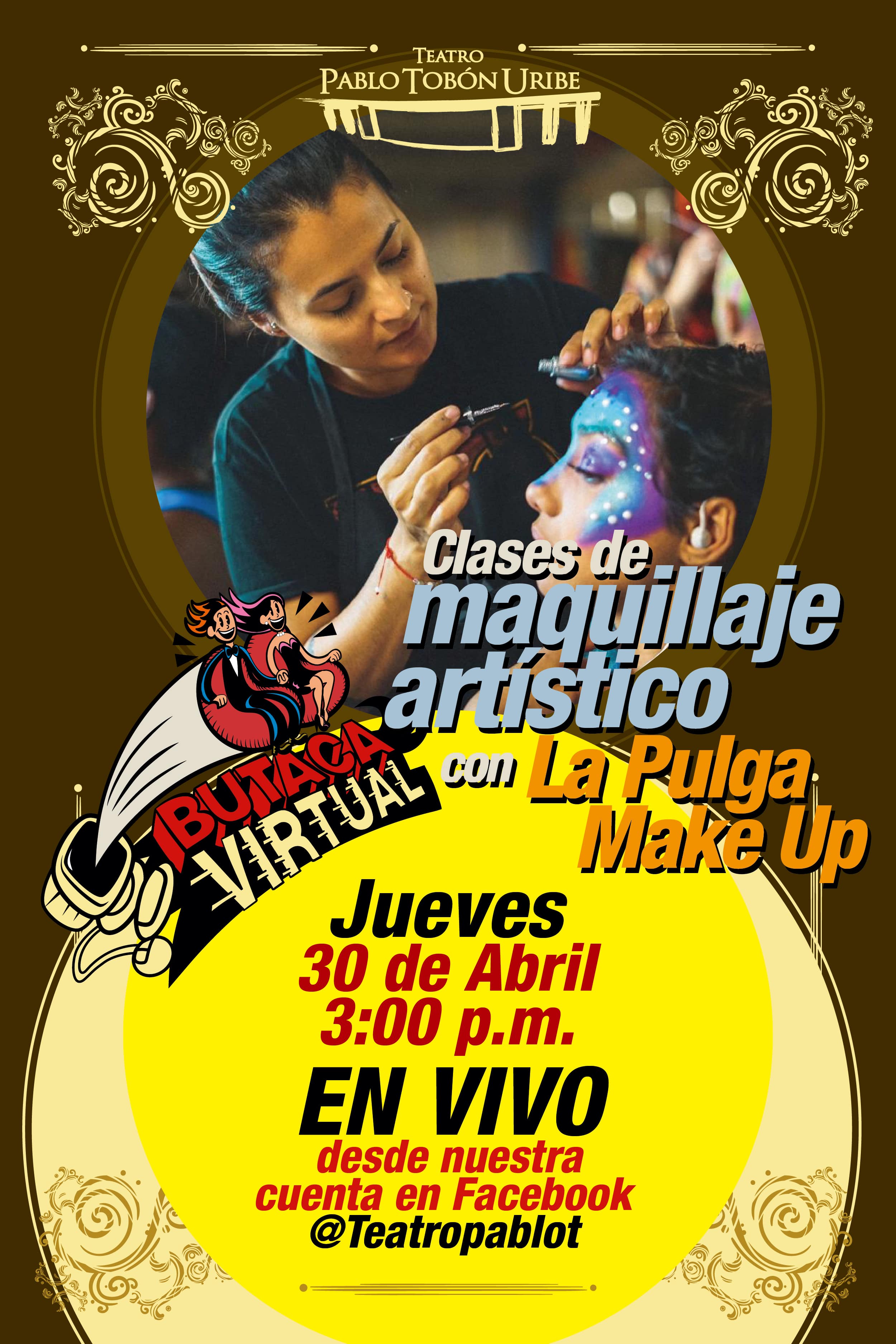 ButacaVirtual - Taller de maquillaje artístico en vivo con la Pulga Make Up ButacaVirtual - Taller de maquillaje artístico en vivo con la Pulga Make Up