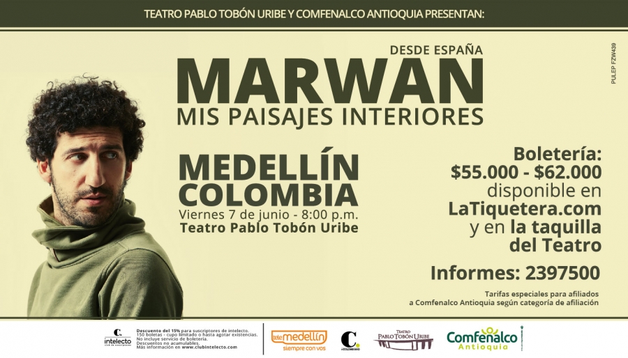 Desde España El cantautor español Marwan lanza en Medellín su álbum “Mis Paisajes Interiores”