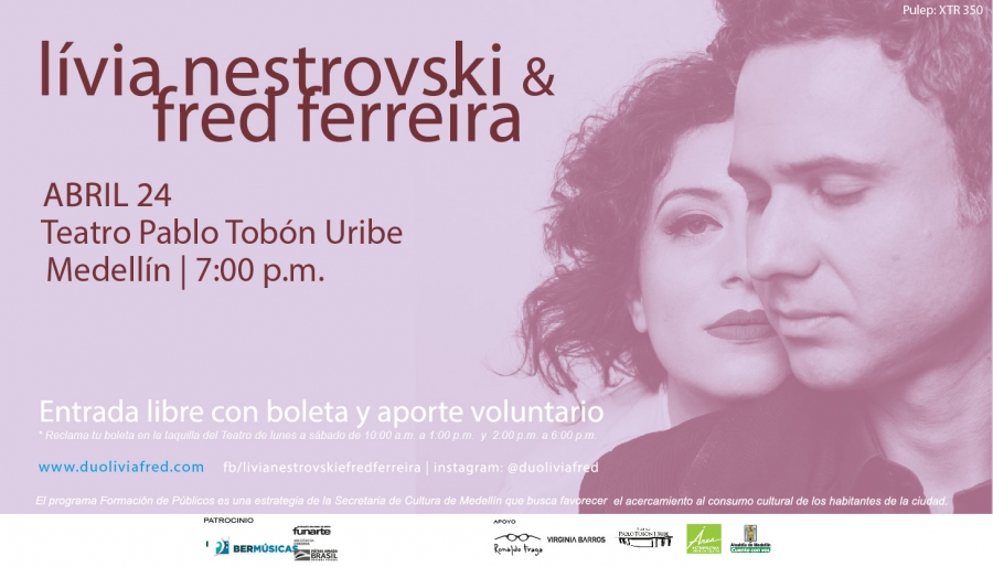 Lívia Nestrovski y Fred Ferreira en concierto